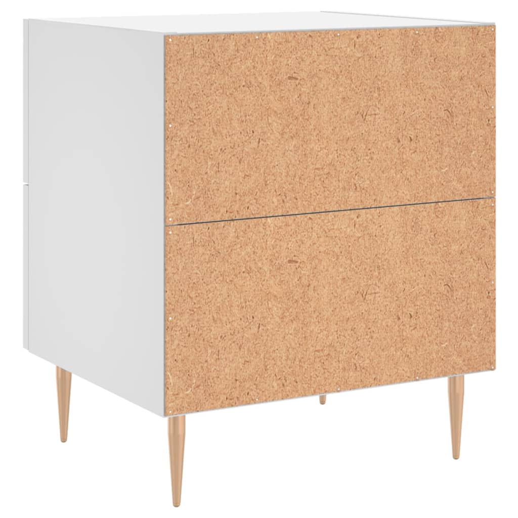 vidaXL Szafka nocna, biała, 40x35x47,5 cm, materiał drewnopochodny