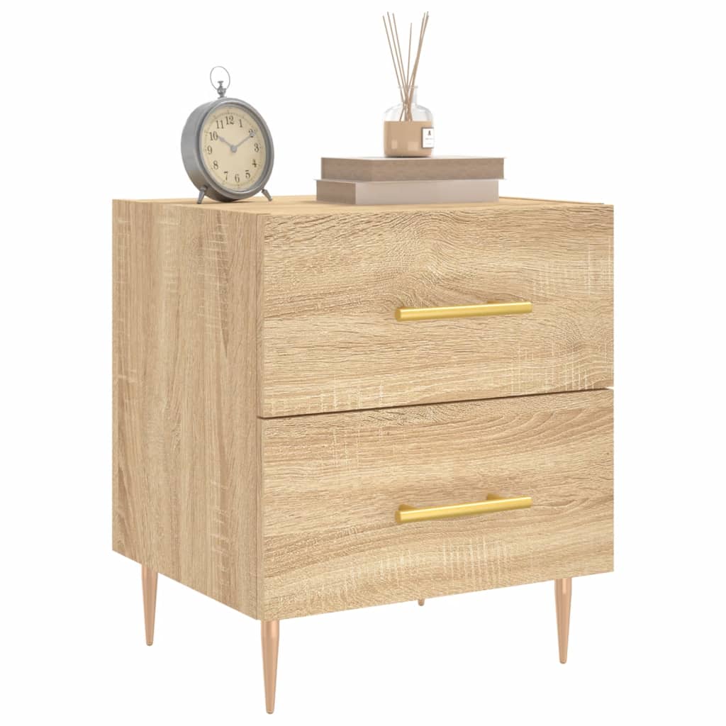vidaXL Szafka nocna, dąb sonoma, 40x35x47,5 cm materiał drewnopochodny