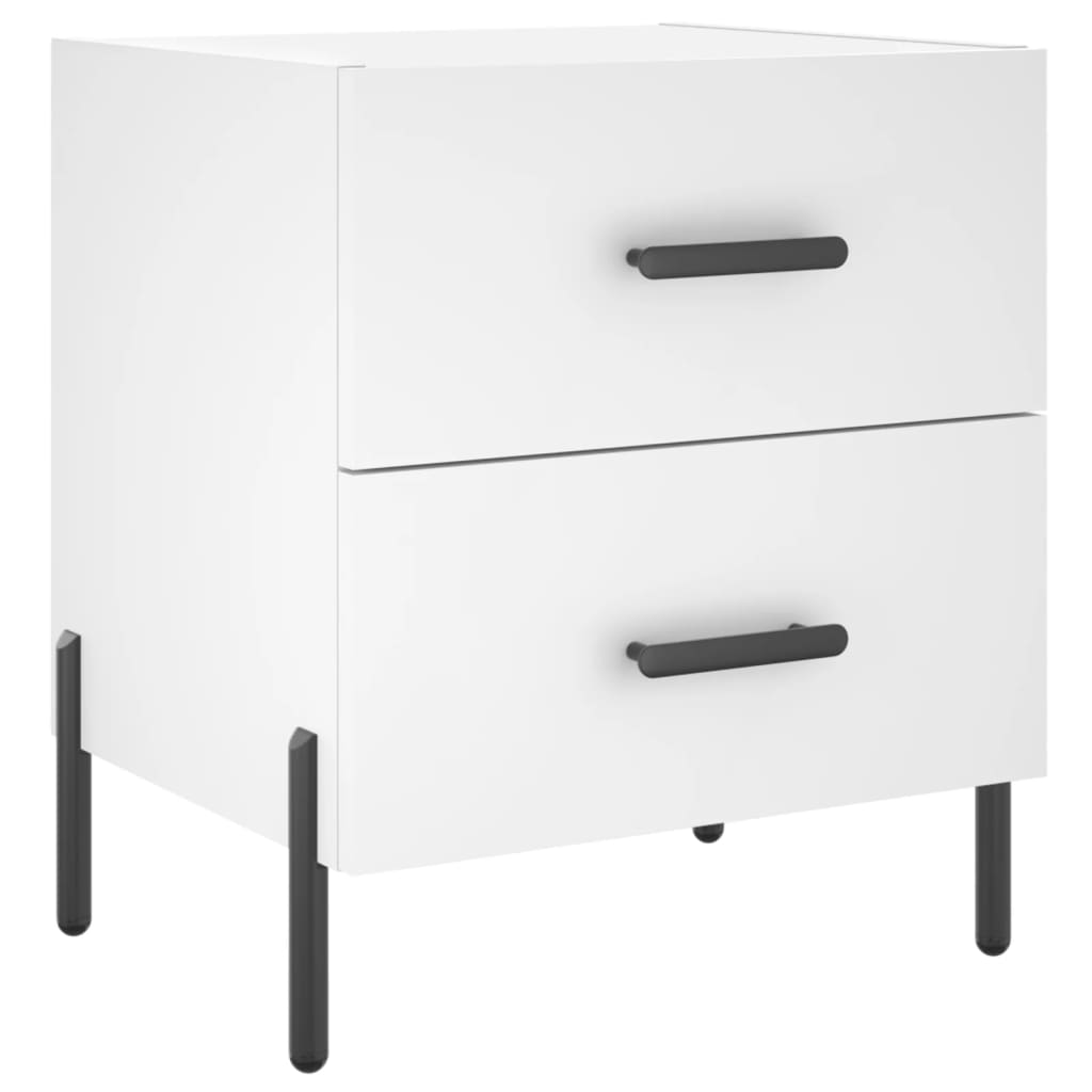 vidaXL Szafka nocna, biała, 40x35x47,5 cm, materiał drewnopochodny