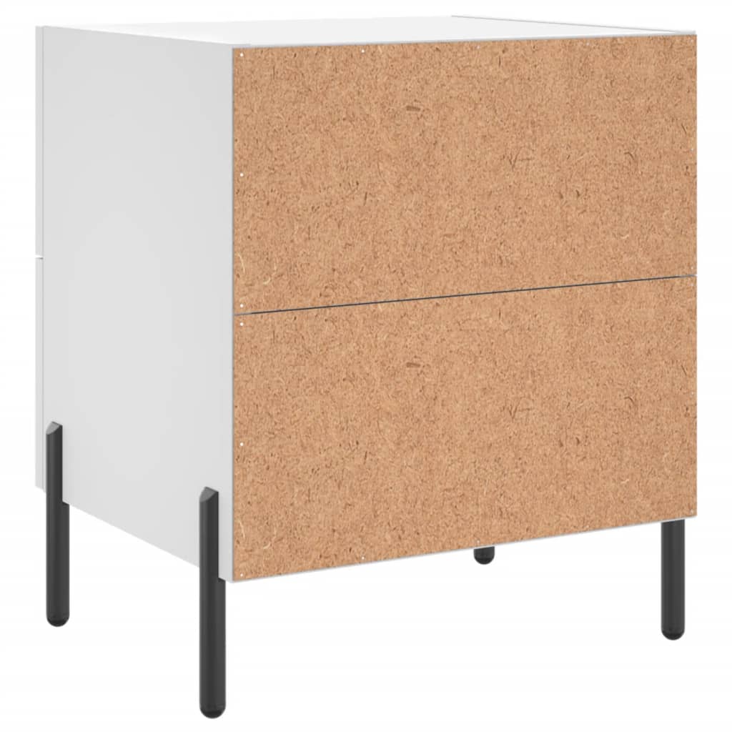 vidaXL Szafka nocna, biała, 40x35x47,5 cm, materiał drewnopochodny