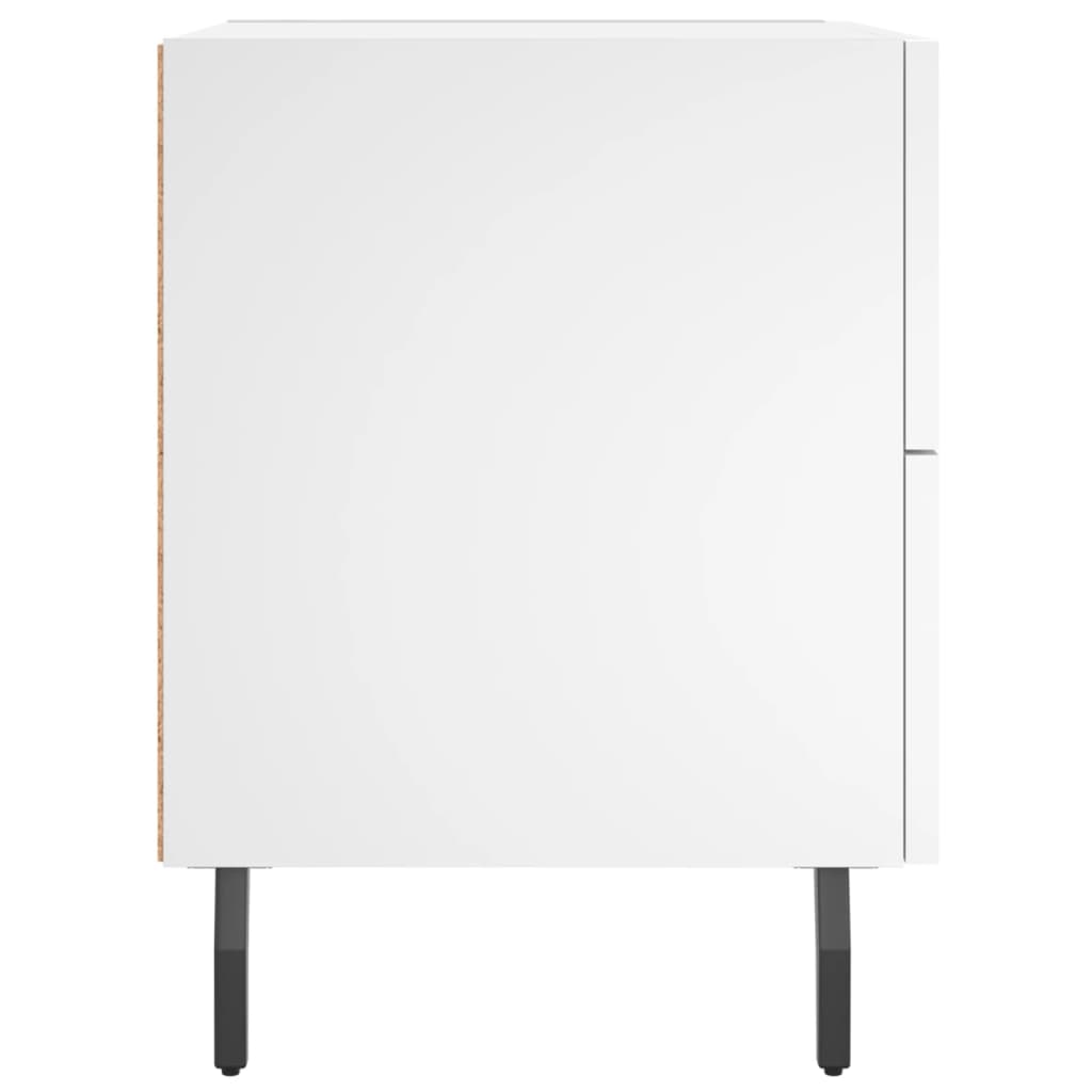 vidaXL Szafka nocna, biała, 40x35x47,5 cm, materiał drewnopochodny
