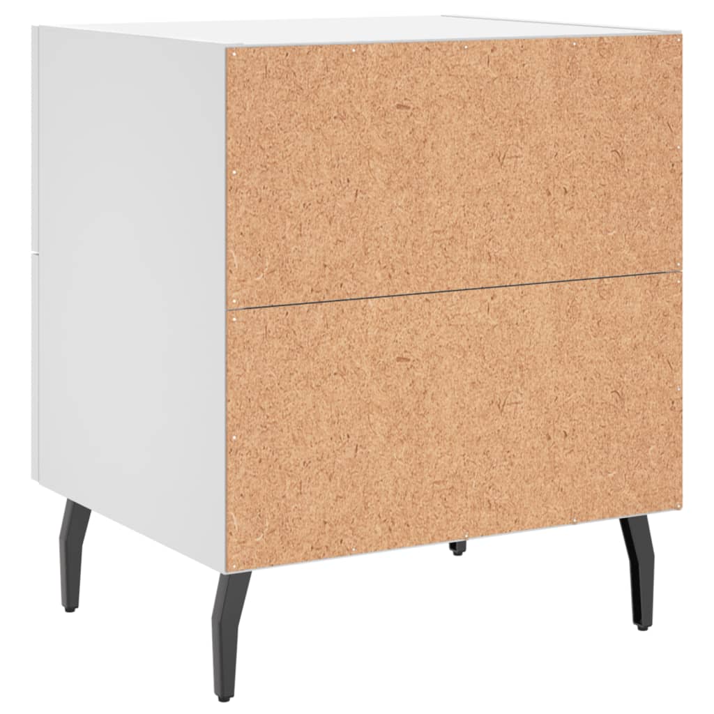vidaXL Szafka nocna, biała, 40x35x47,5 cm, materiał drewnopochodny