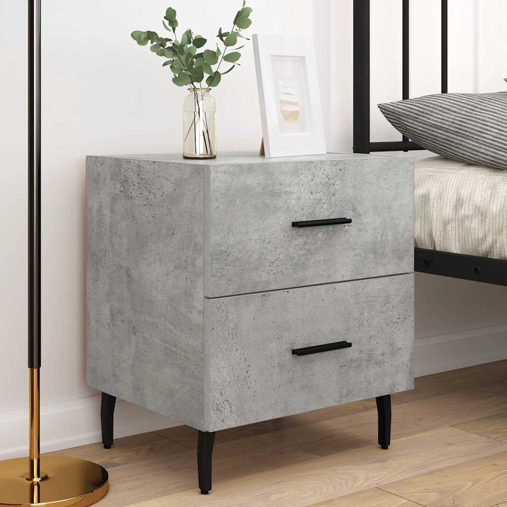 vidaXL Szafki nocne, 2 szt., szarość betonu, 40x35x47,5 cm