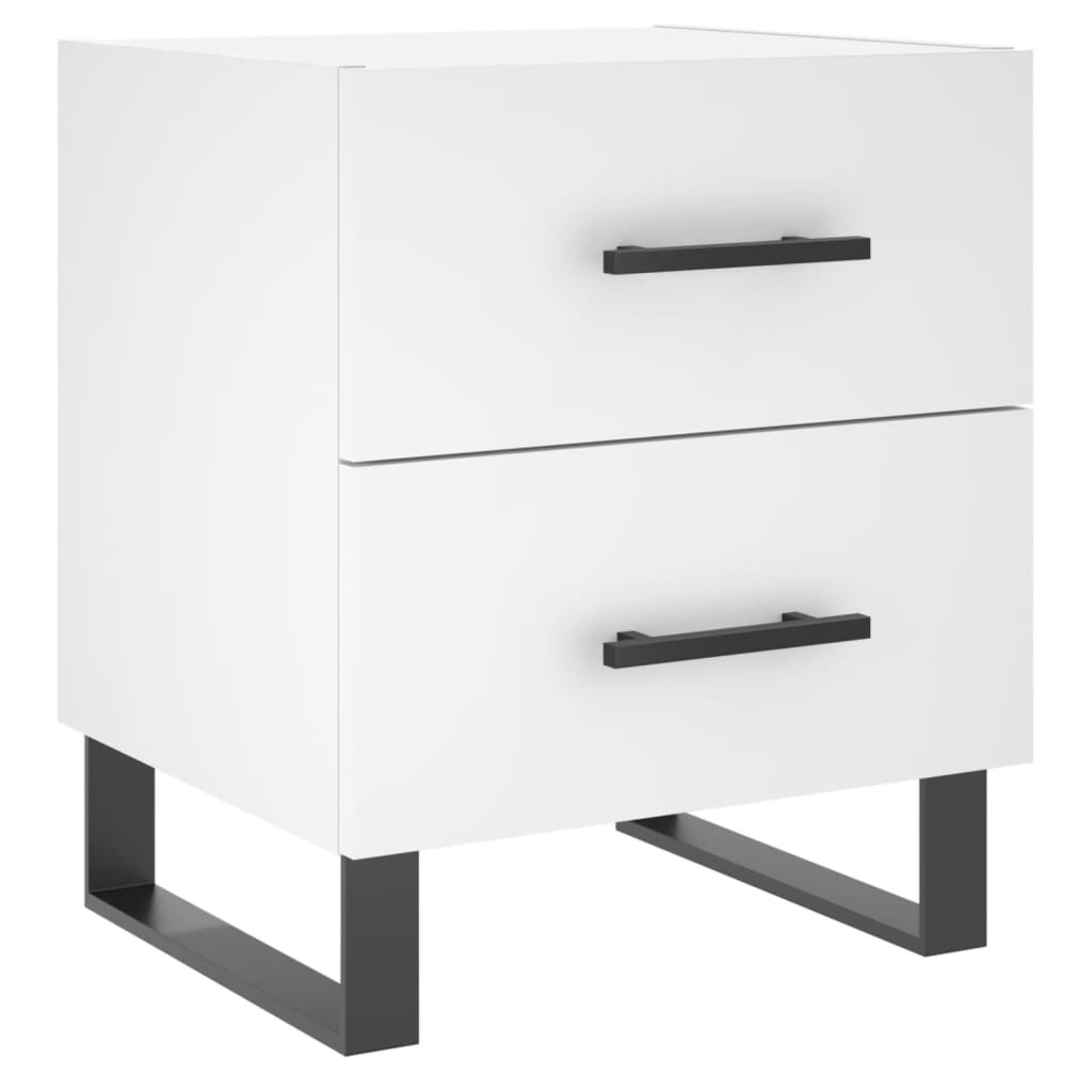 vidaXL Szafka nocna, biała, 40x35x47,5 cm, materiał drewnopochodny