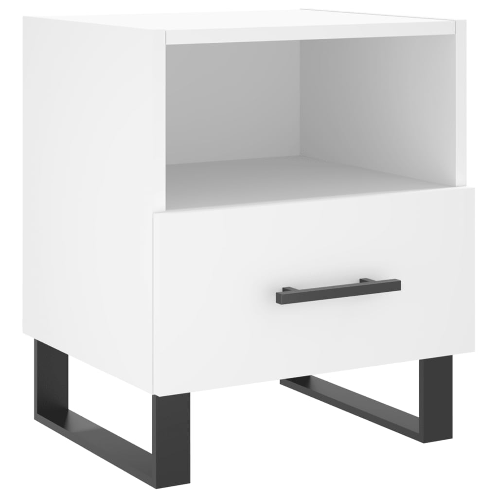 vidaXL Szafka nocna, biała, 40x35x47,5 cm, materiał drewnopochodny