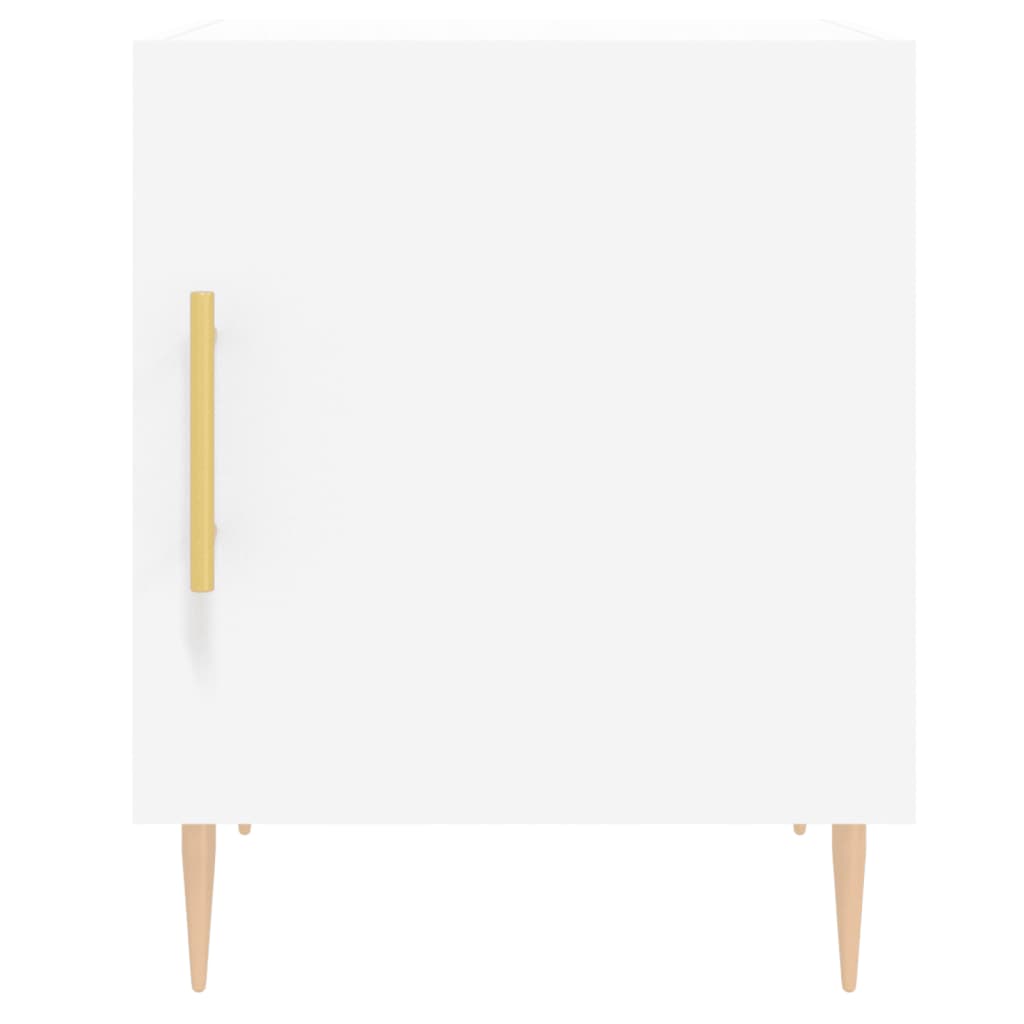 vidaXL Szafka nocna, biała, 40x40x50 cm, materiał drewnopochodny