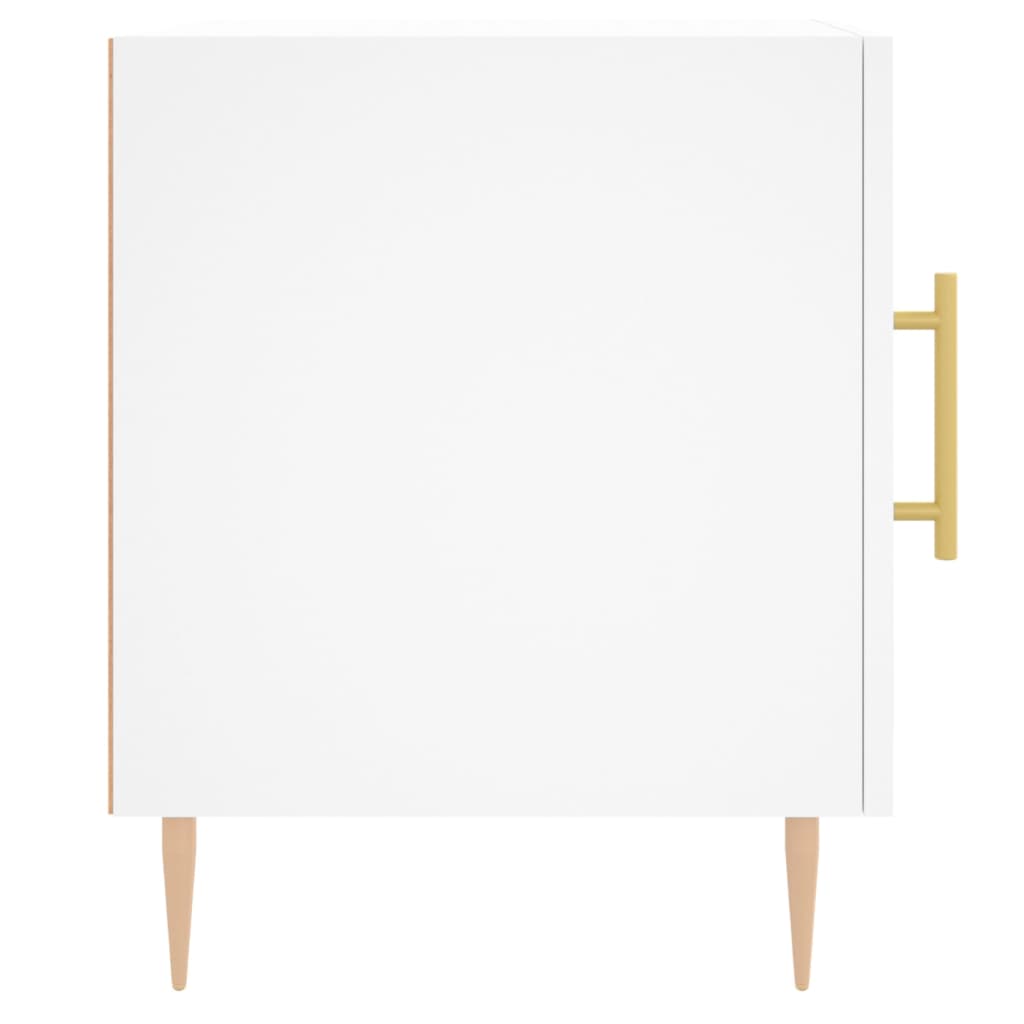 vidaXL Szafka nocna, biała, 40x40x50 cm, materiał drewnopochodny