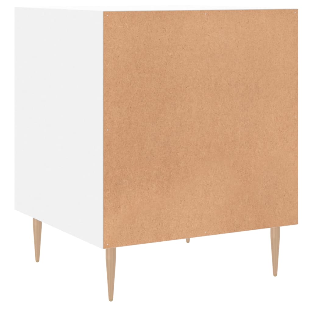 vidaXL Szafka nocna, biała, 40x40x50 cm, materiał drewnopochodny