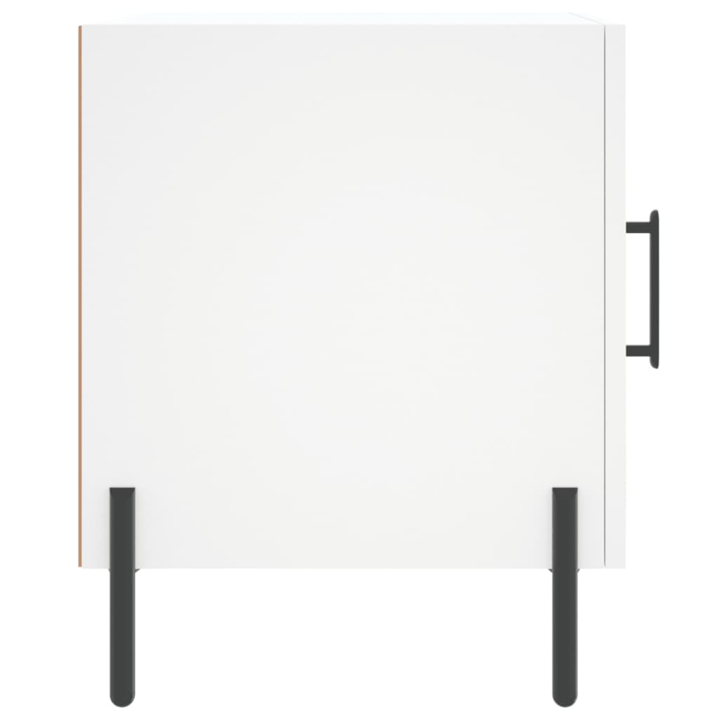 vidaXL Szafka nocna, biała, 40x40x50 cm, materiał drewnopochodny