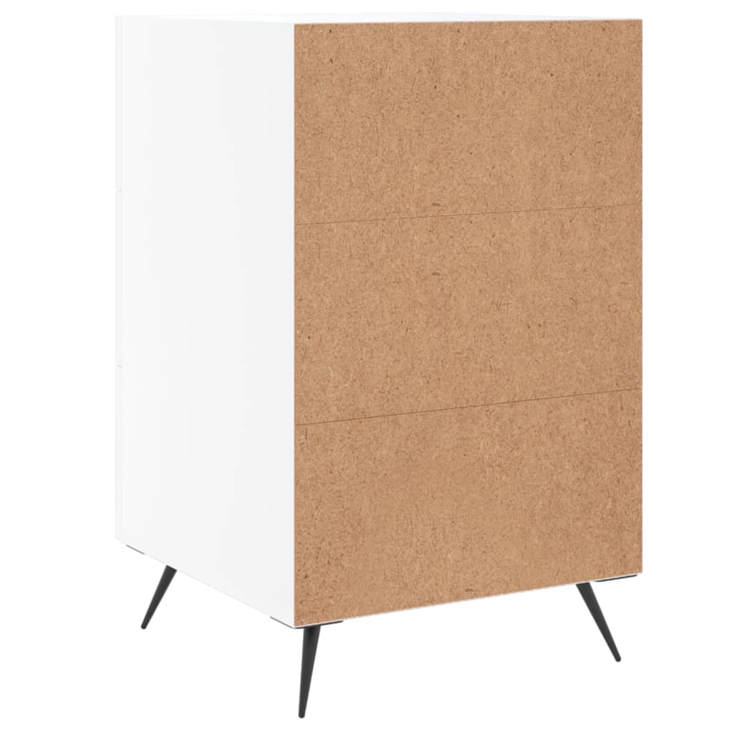 vidaXL Szafka nocna, biała, 40x40x66 cm, materiał drewnopochodny