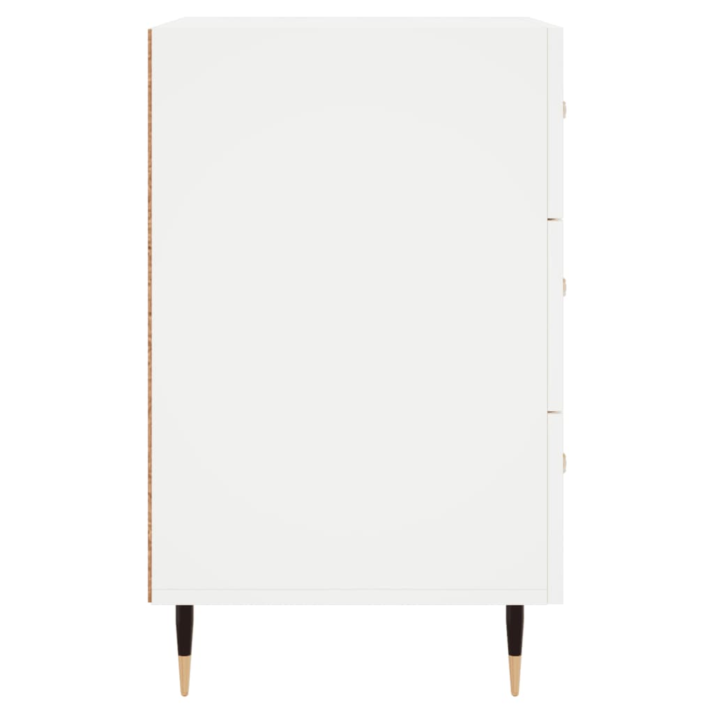 vidaXL Szafka nocna, biała, 40x40x66 cm, materiał drewnopochodny