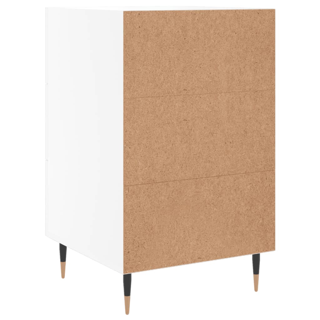 vidaXL Szafka nocna, biała, 40x40x66 cm, materiał drewnopochodny