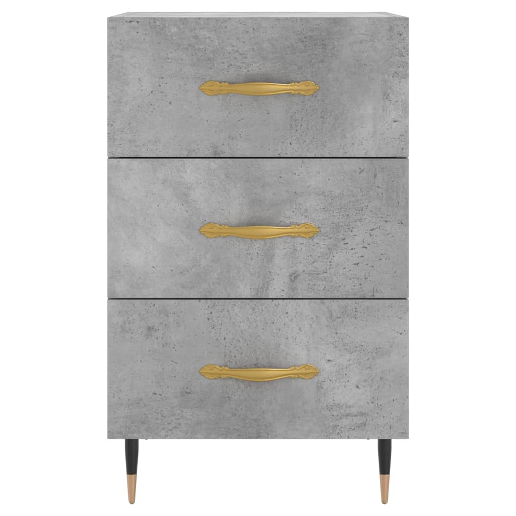 vidaXL Szafka nocna, szarość betonu, 40x40x66 cm