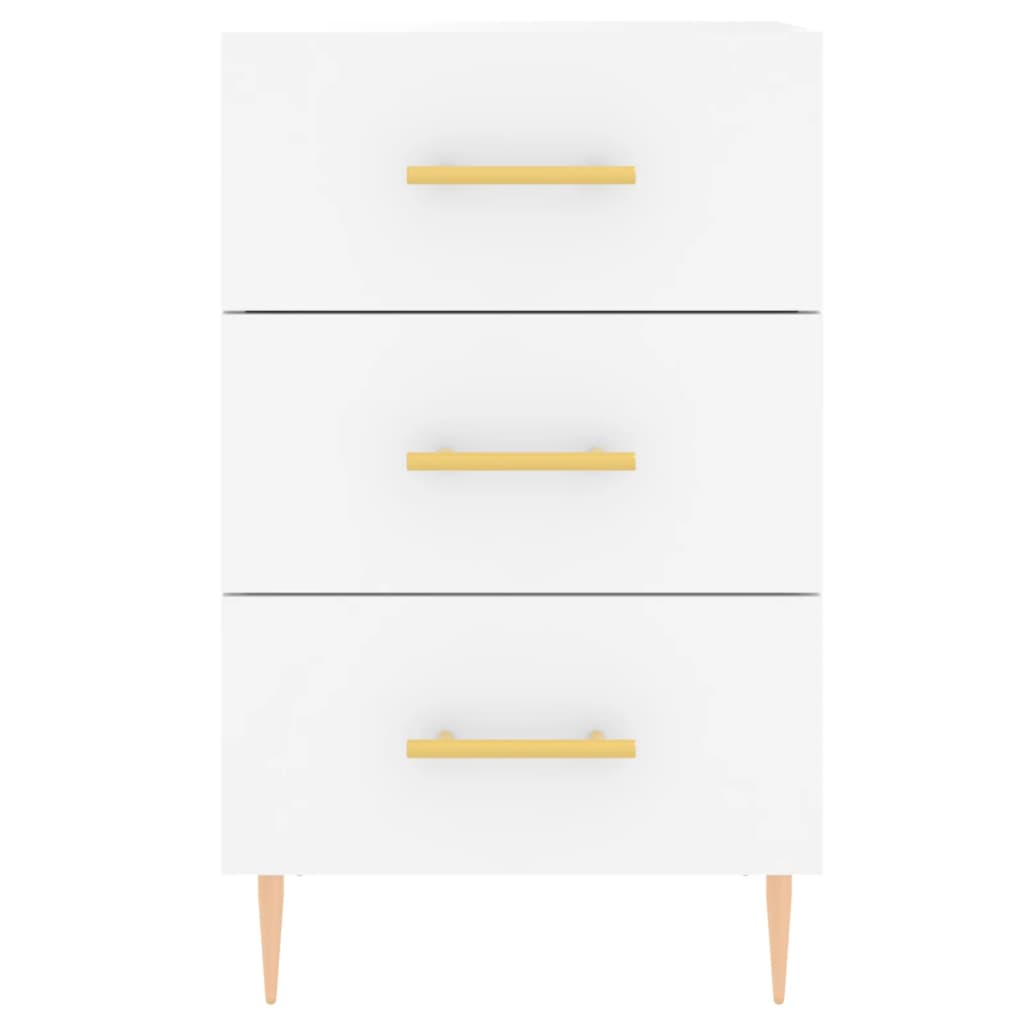 vidaXL Szafka nocna, biała, 40x40x66 cm, materiał drewnopochodny