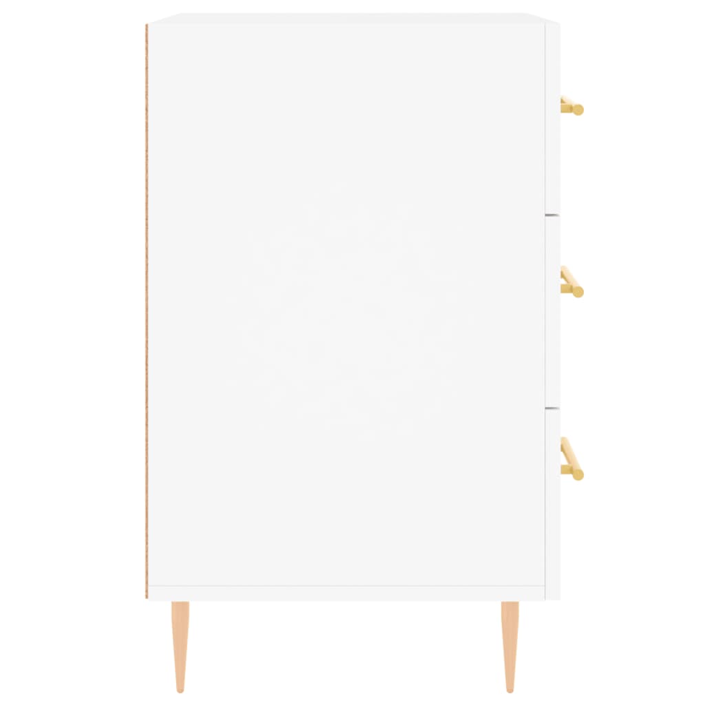 vidaXL Szafka nocna, biała, 40x40x66 cm, materiał drewnopochodny