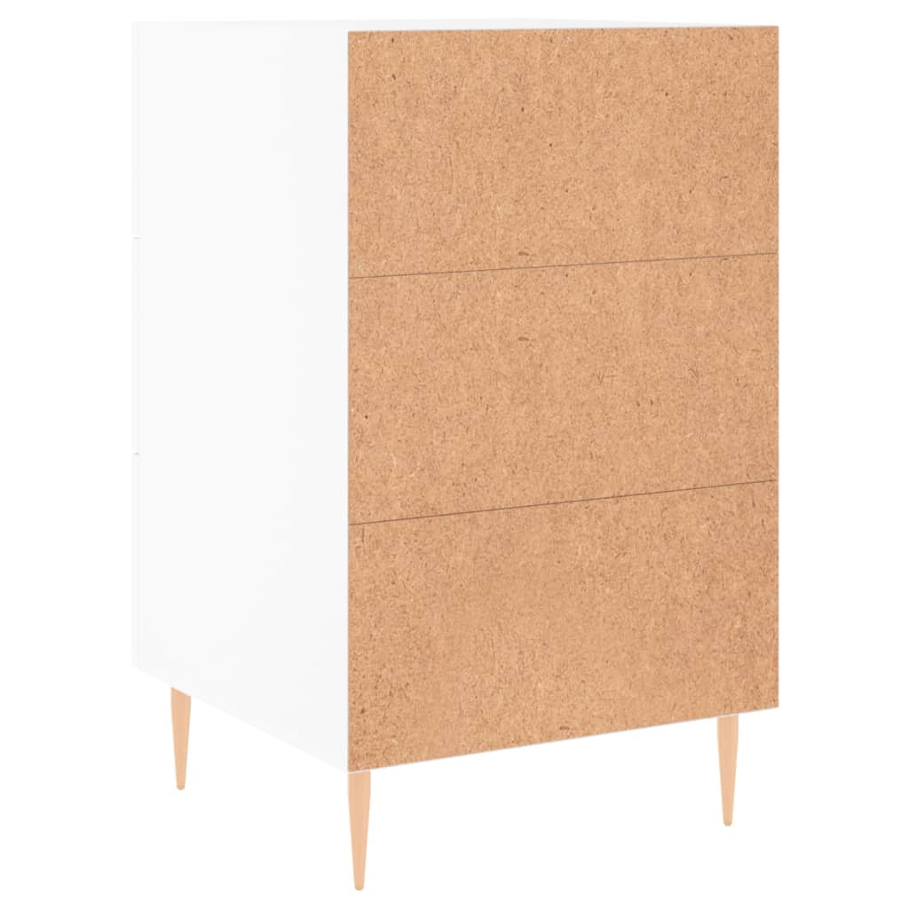 vidaXL Szafka nocna, biała, 40x40x66 cm, materiał drewnopochodny