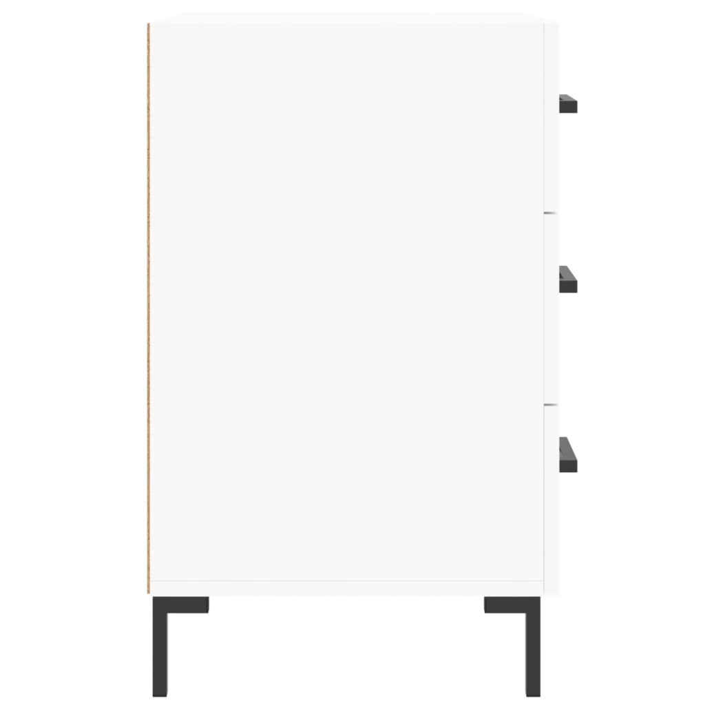 vidaXL Szafka nocna, biała, 40x40x66 cm, materiał drewnopochodny