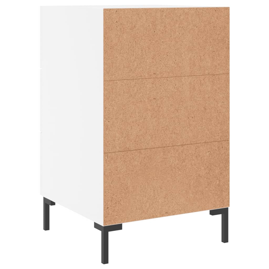 vidaXL Szafka nocna, biała, 40x40x66 cm, materiał drewnopochodny