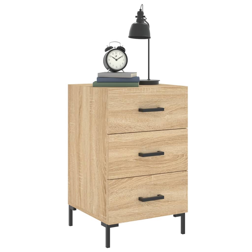 vidaXL Szafka nocna, dąb sonoma, 40x40x66 cm, materiał drewnopochodny