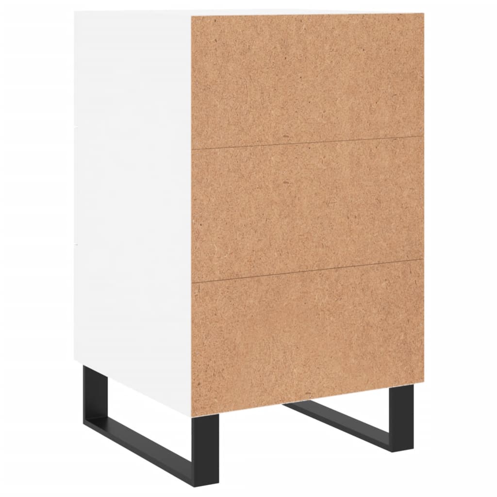 vidaXL Szafka nocna, biała, 40x40x66 cm, materiał drewnopochodny