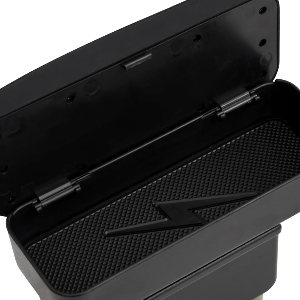 vidaXL Uniwersalny podłokietnik samochodowy, czarny, 23x8x(30-38) cm