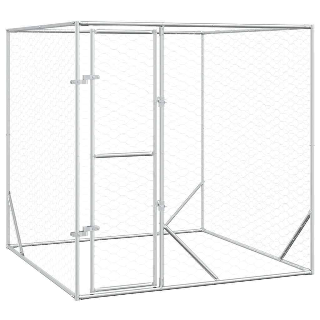 vidaXL Kojec zewnętrzny dla psa, 2x2x2 m, stal galwanizowana