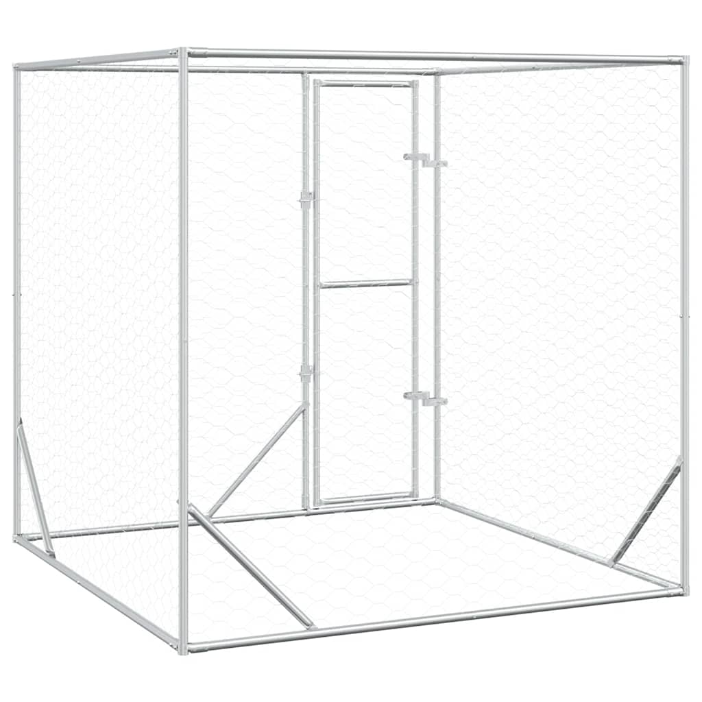 vidaXL Kojec zewnętrzny dla psa, 2x2x2 m, stal galwanizowana