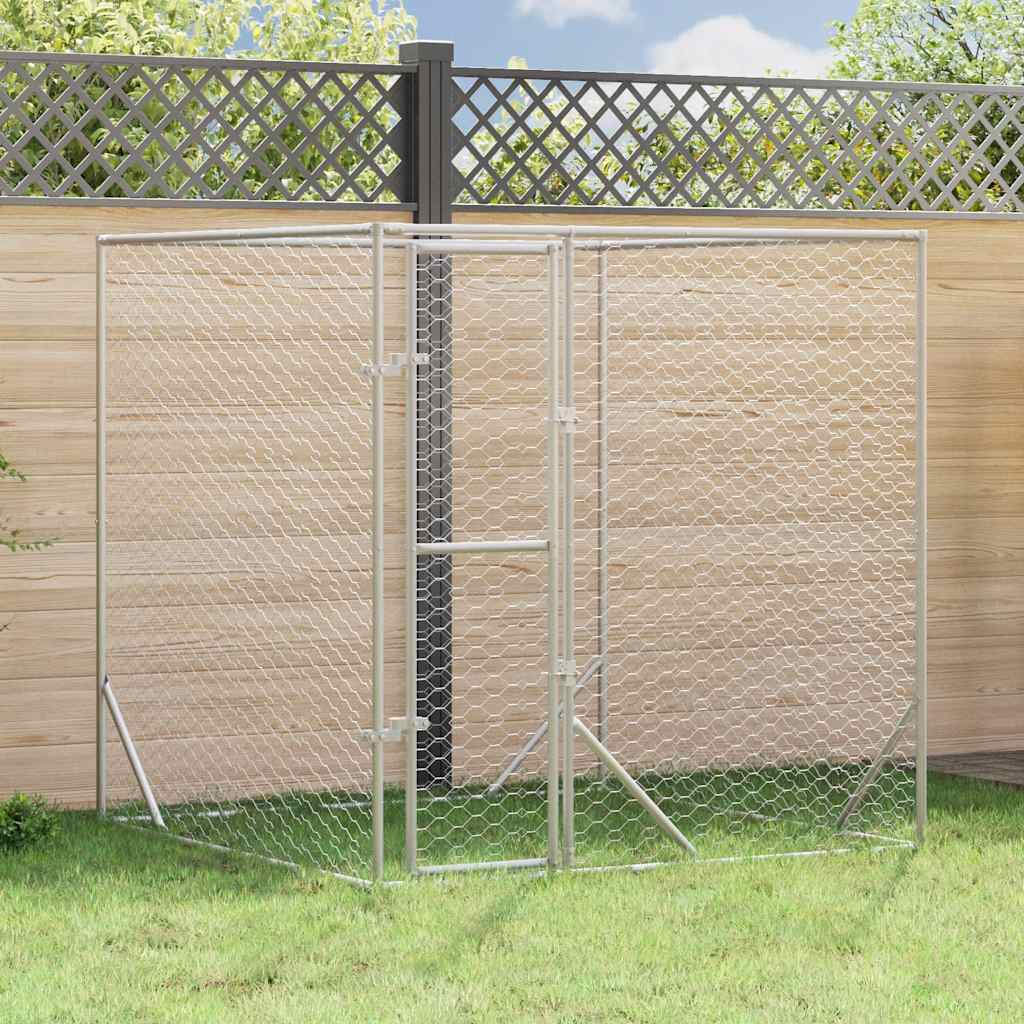 vidaXL Kojec zewnętrzny dla psa, 2x2x2 m, stal galwanizowana