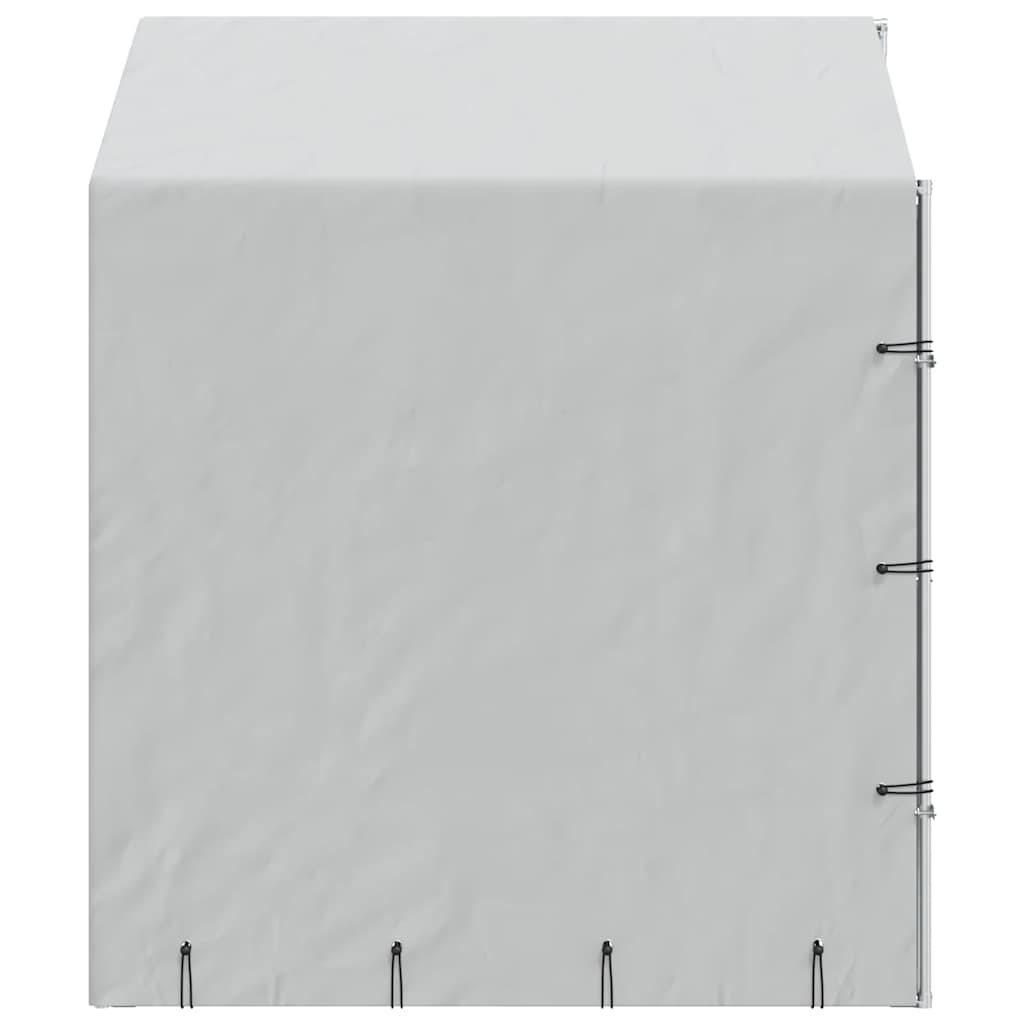 vidaXL Kojec dla psa, z dachem, srebrny, 2x2x2,5 m, stal galwanizowana