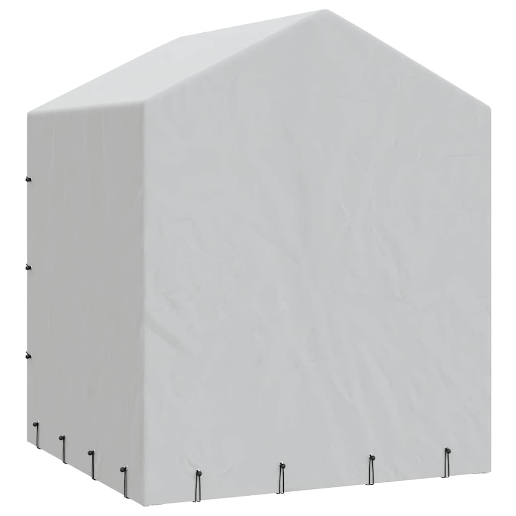 vidaXL Kojec dla psa, z dachem, srebrny, 2x2x2,5 m, stal galwanizowana