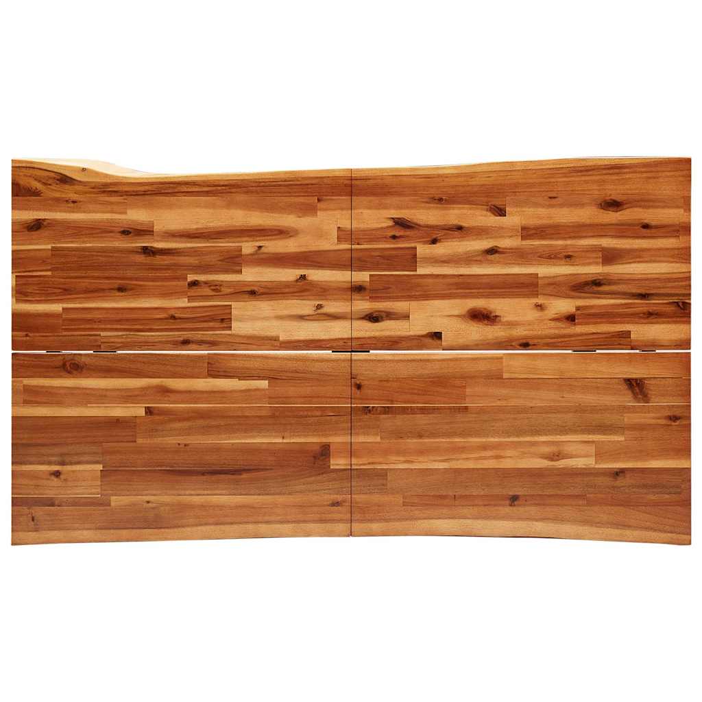 vidaXL Stół z naturalną krawędzią, 140x80x75 cm, lite drewno akacjowe