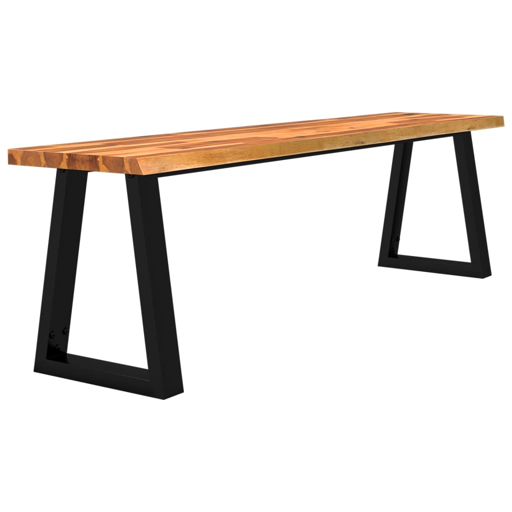 vidaXL Ławka z naturalną krawędzią, 160 cm, lite drewno akacjowe