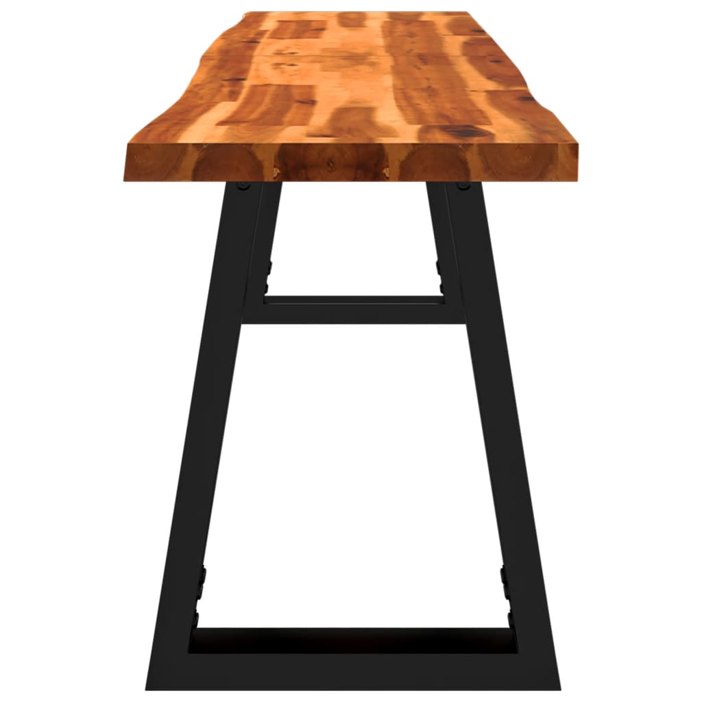 vidaXL Ławka z naturalną krawędzią, 160 cm, lite drewno akacjowe