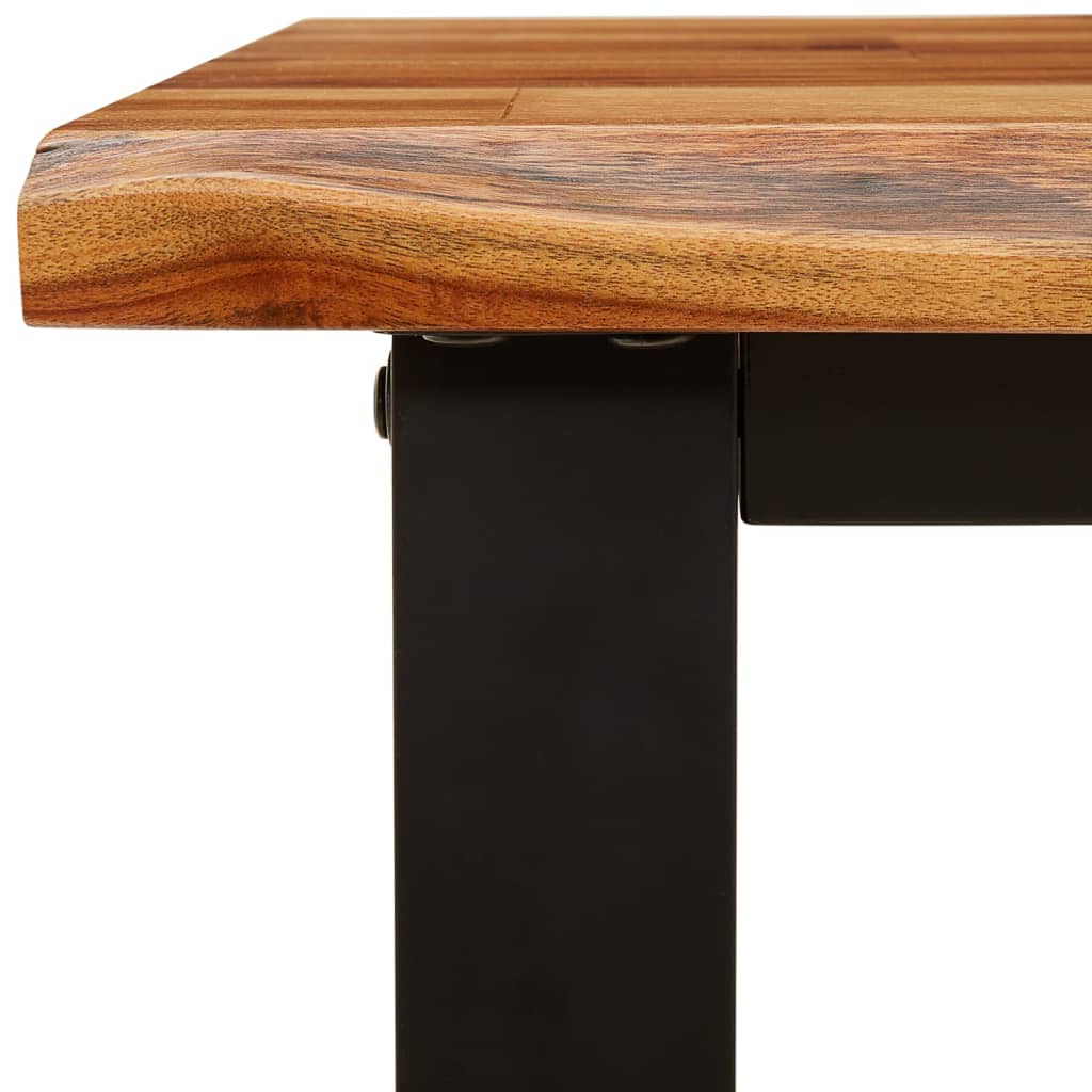 vidaXL Ławka z naturalną krawędzią, 160 cm, lite drewno akacjowe