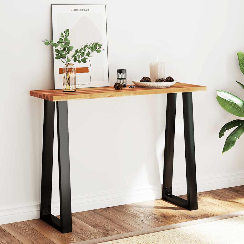 vidaXL Stolik konsolowy, 110x35x80 cm, lite drewno akacjowe