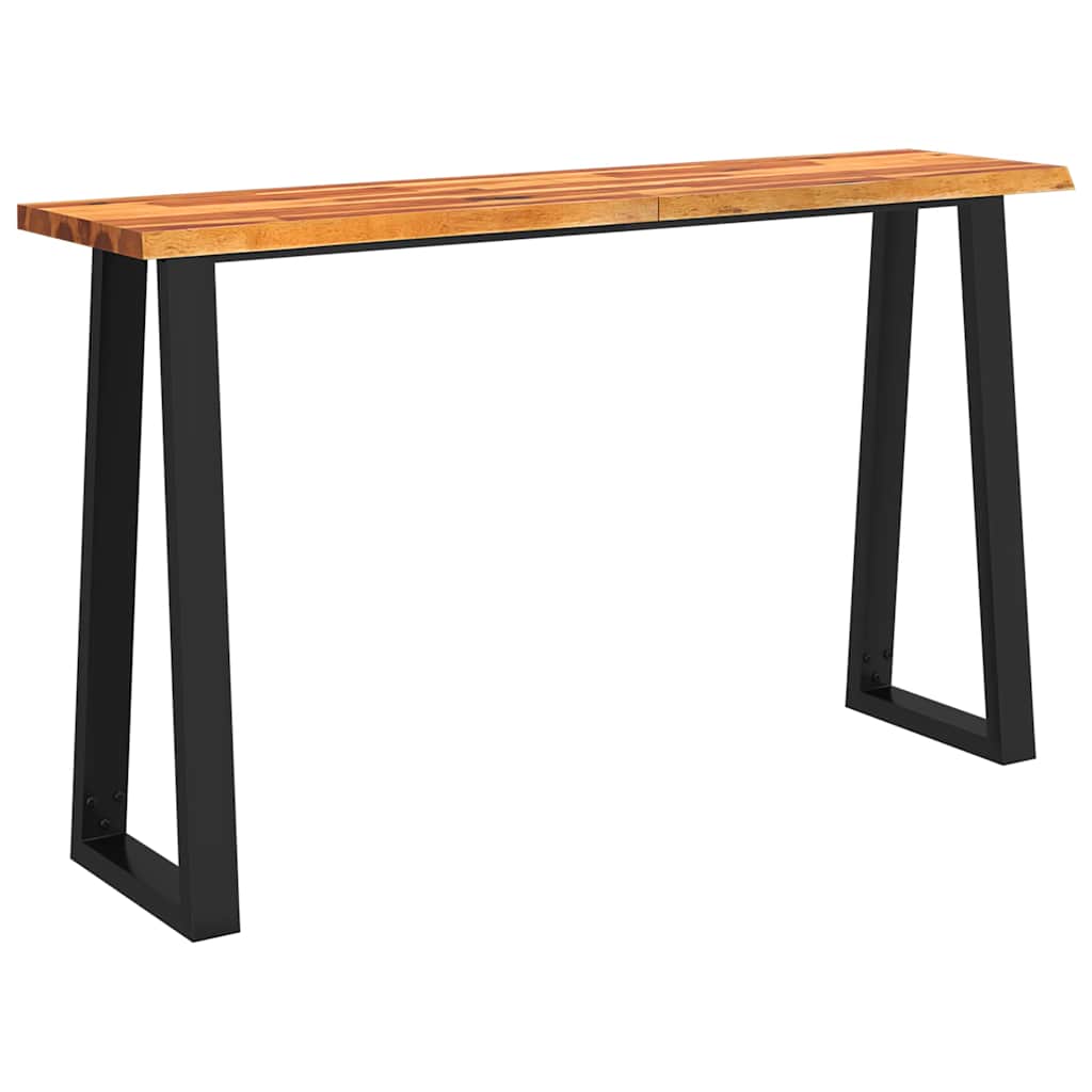 vidaXL Stolik konsolowy z naturalną krawędzią, 140x40x80 cm, akacja