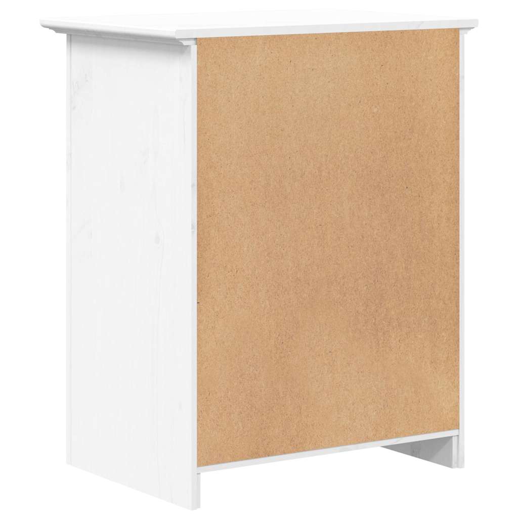 vidaXL Szafka nocna BODO, biała, 53x38,5x67 cm, lite drewno sosnowe