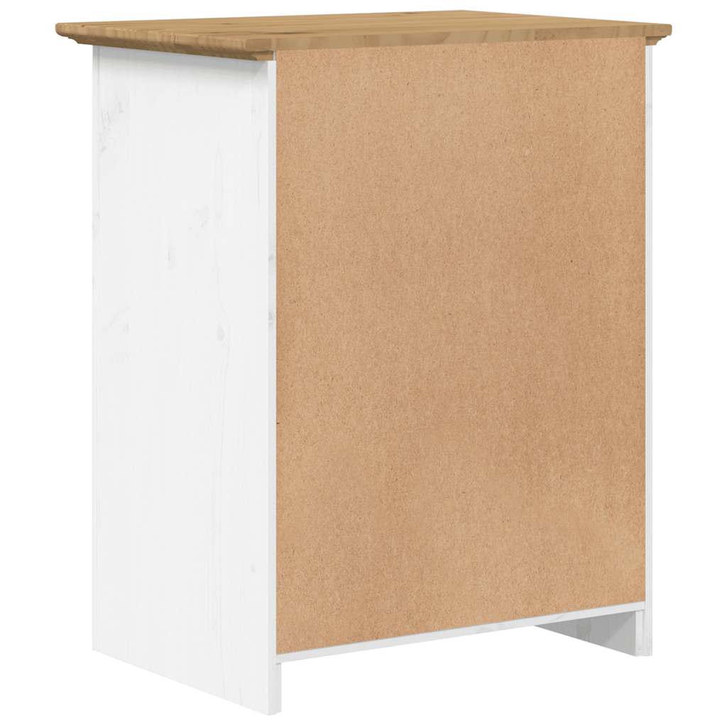 vidaXL Szafka nocna BODO, brązowa, 53x38,5x67 cm, lite drewno sosnowe