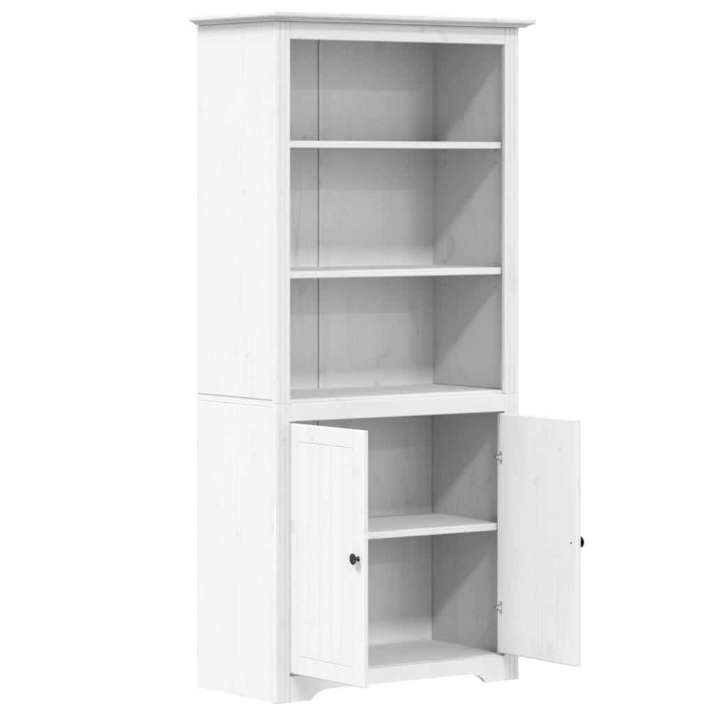 vidaXL Biblioteczka BODO, biała, 82x40x173 cm, lite drewno sosnowe