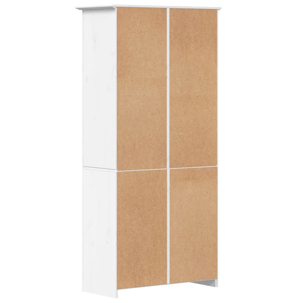 vidaXL Biblioteczka BODO, biała, 82x40x173 cm, lite drewno sosnowe