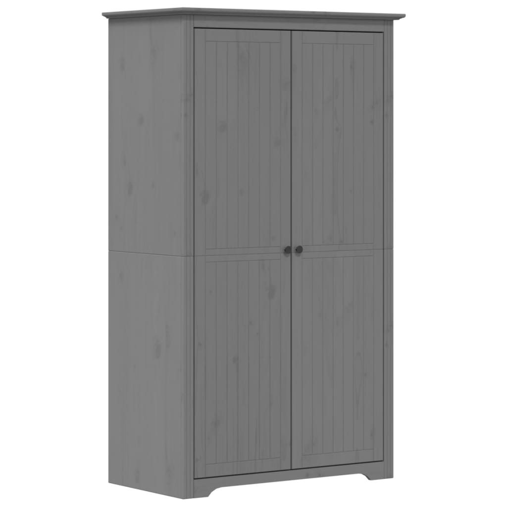vidaXL Szafa BODO, szara, 99x53,5x173 cm, lite drewno sosnowe
