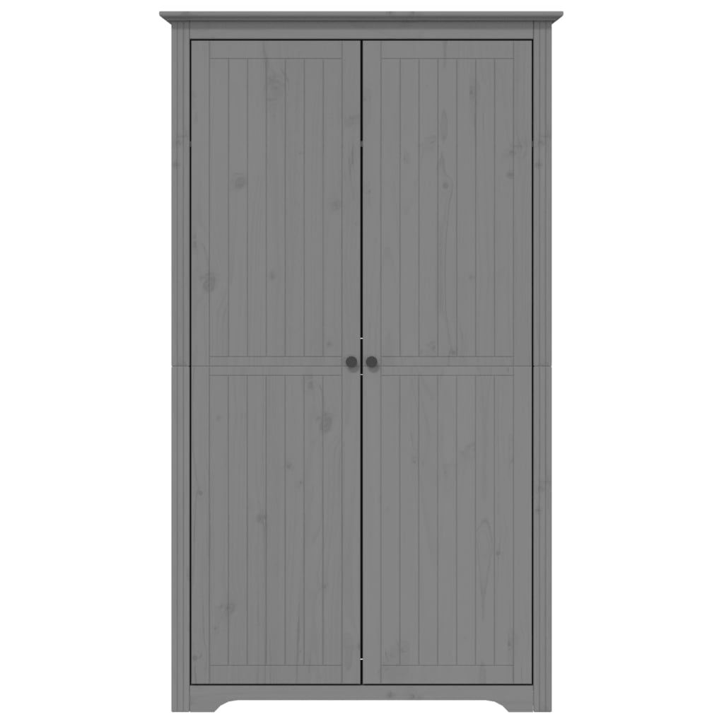 vidaXL Szafa BODO, szara, 99x53,5x173 cm, lite drewno sosnowe