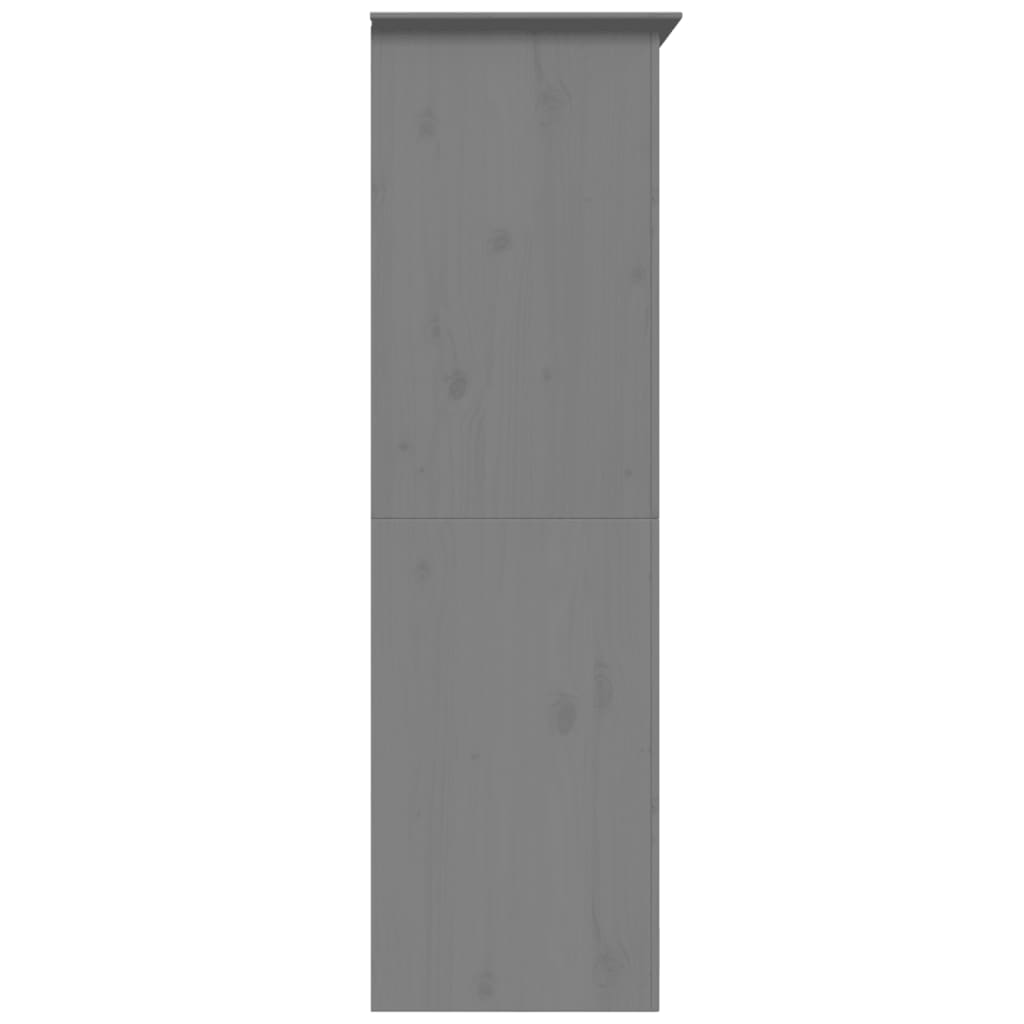 vidaXL Szafa BODO, szara, 99x53,5x173 cm, lite drewno sosnowe