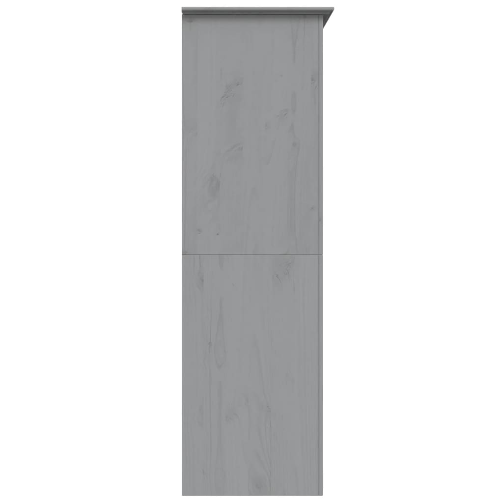 vidaXL Szafa BODO, szara, 146x53,5x173 cm, lite drewno sosnowe