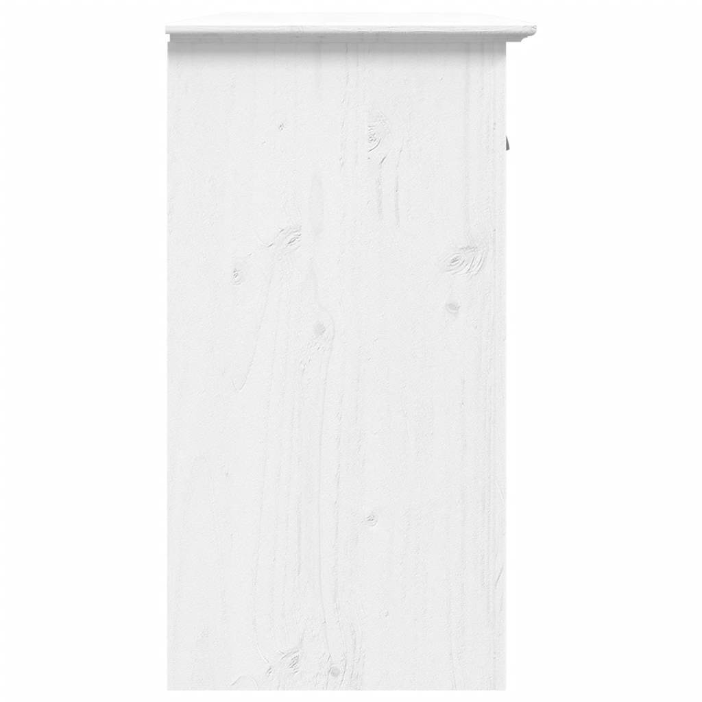 vidaXL Komoda BODO, biała, 115,5x44x80 cm, lite drewno sosnowe