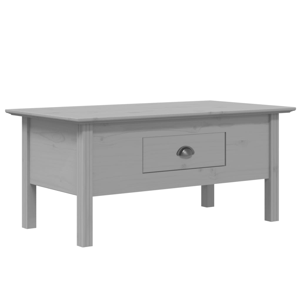 vidaXL Stolik kawowy BODO, szary, 100x55x46 cm, lite drewno sosnowe