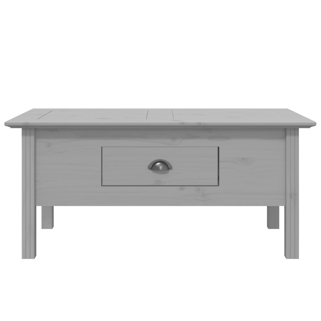 vidaXL Stolik kawowy BODO, szary, 100x55x46 cm, lite drewno sosnowe