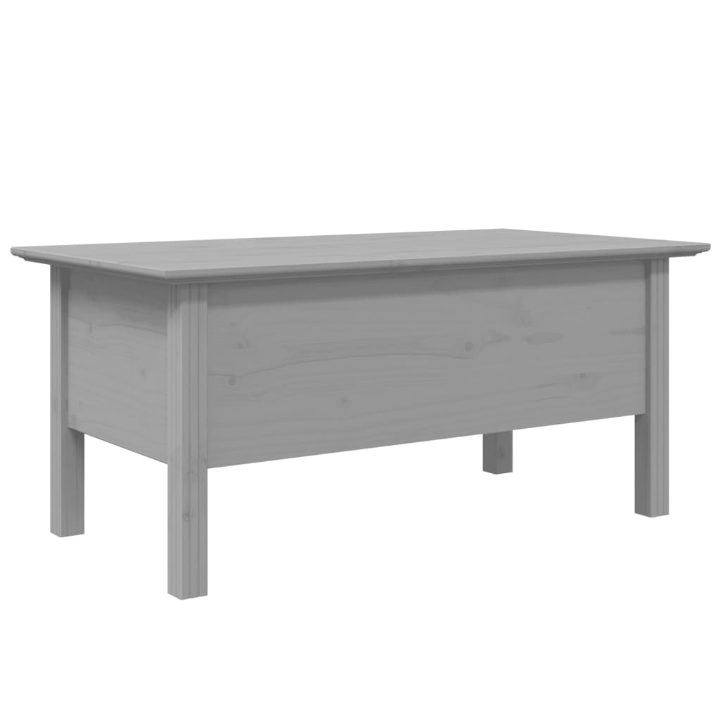 vidaXL Stolik kawowy BODO, szary, 100x55x46 cm, lite drewno sosnowe