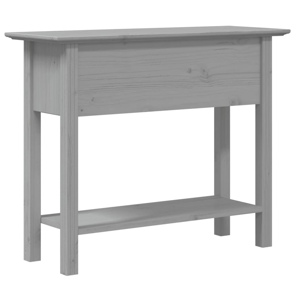 vidaXL Stolik konsolowy BODO, szary, 91x35x74 cm, drewno sosnowe