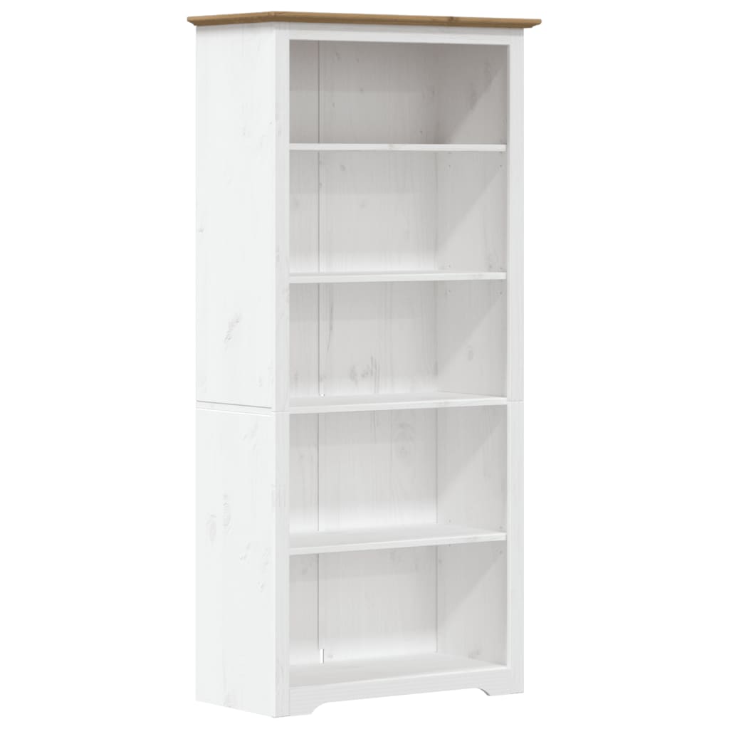 vidaXL Biblioteczka BODO, brązowa, 82x40x173 cm, sosnowa, 5 półek